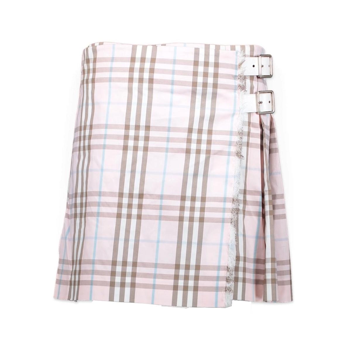 Burberry Pleated Pink Mini Skirt - Size 
