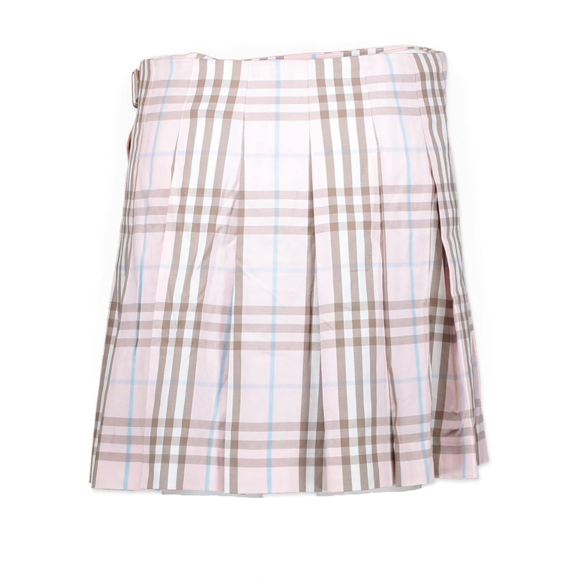 pink burberry skirt