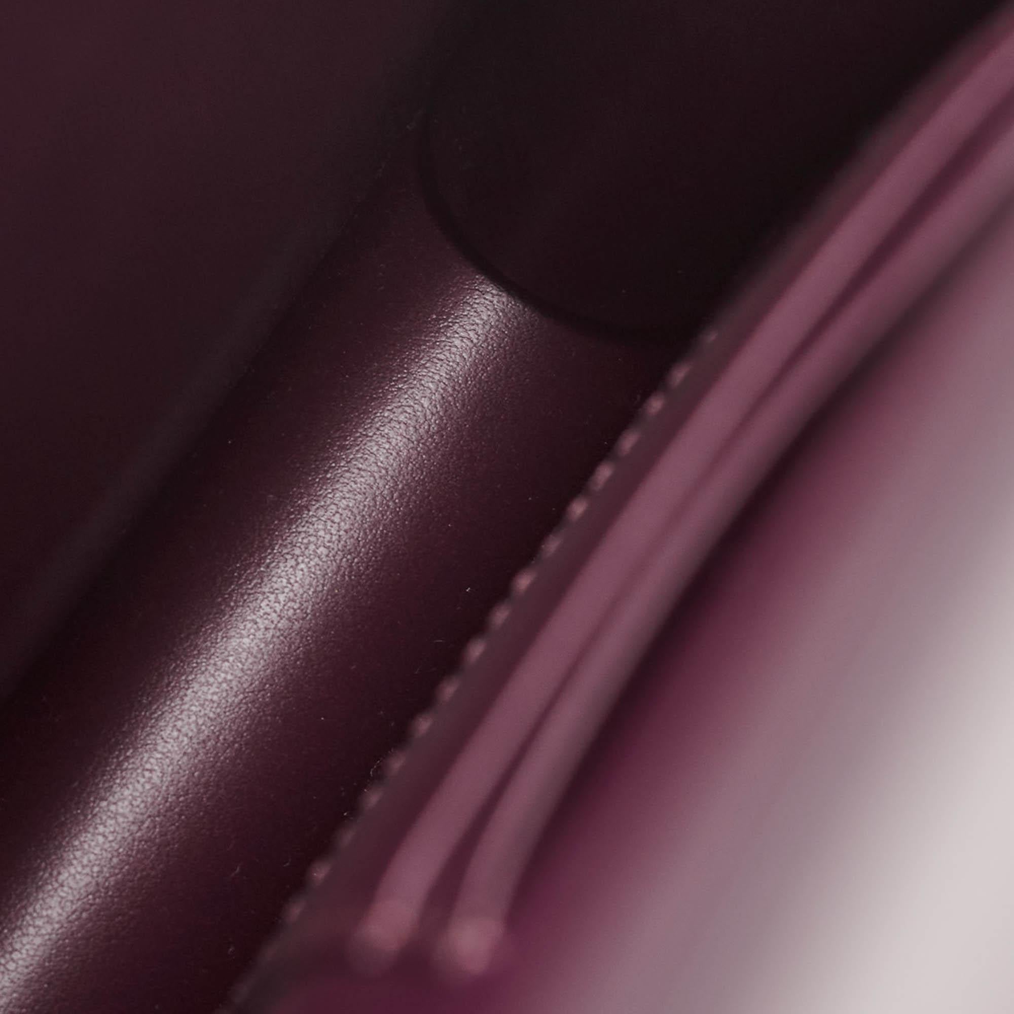 Burberry Plum Leather Robin Crossbody Bag For Sale 5