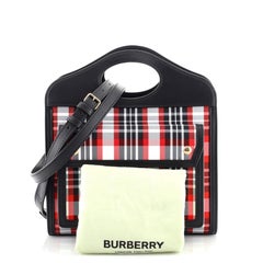 Burberry Pocket Bag Woven Leather Mini