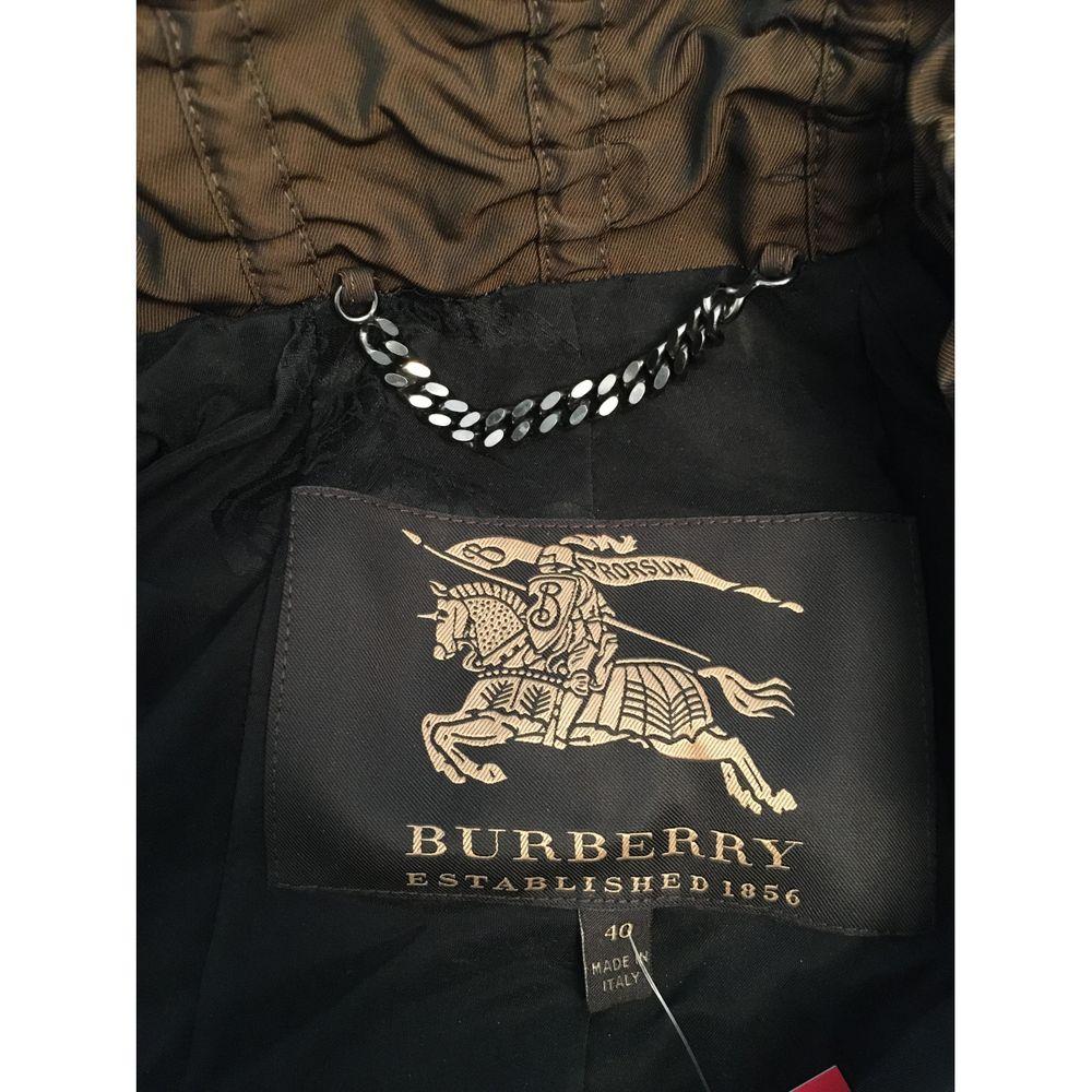 Noir Burberry - Imperméable en polyester marron en vente