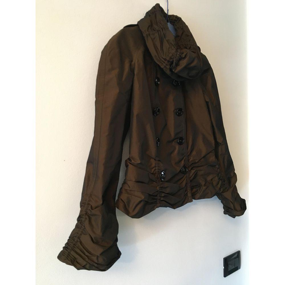 Black Burberry Polyester Trench Coat in Brown For Sale