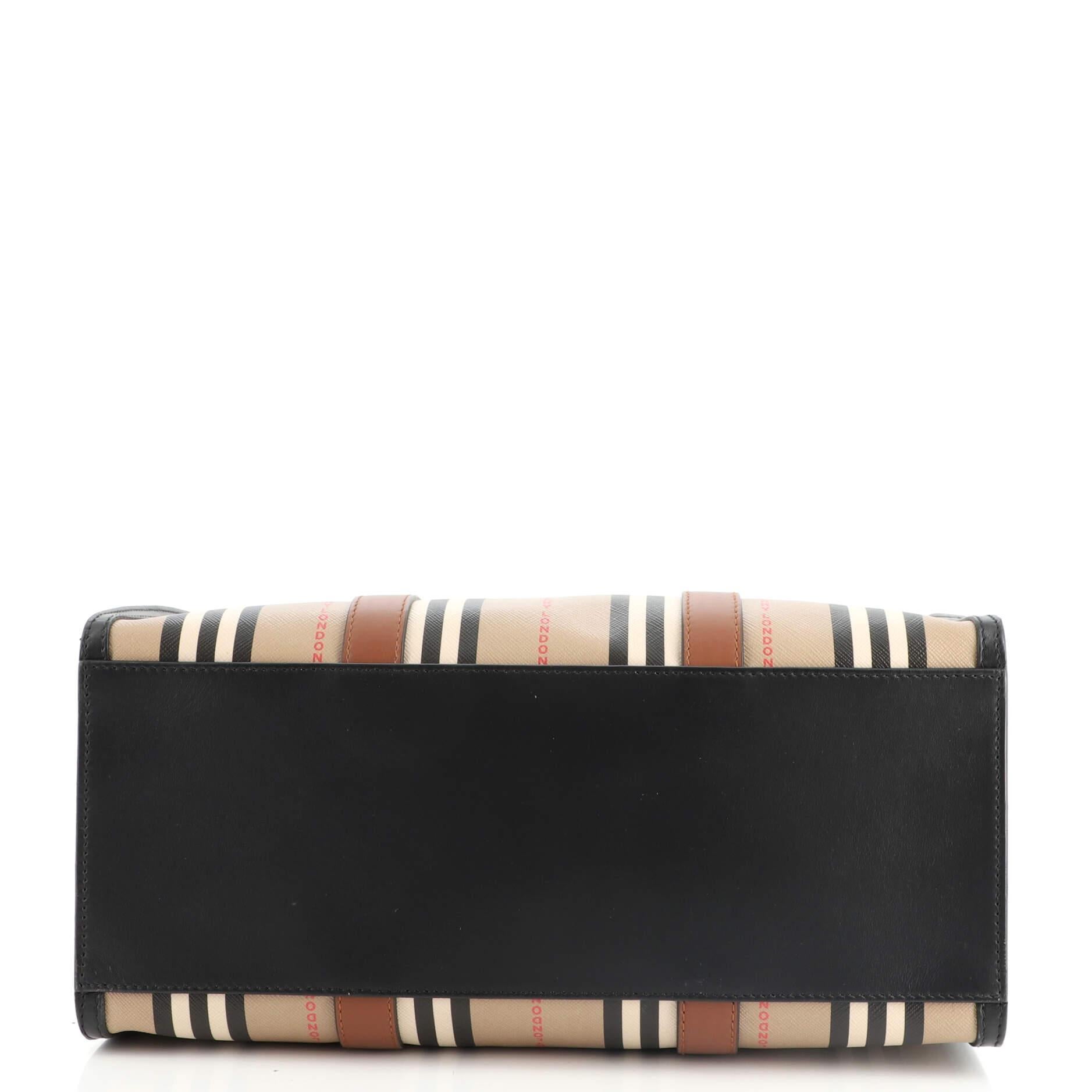 Brown Burberry Portrait Tote Icon Stripe E-Canvas Medium