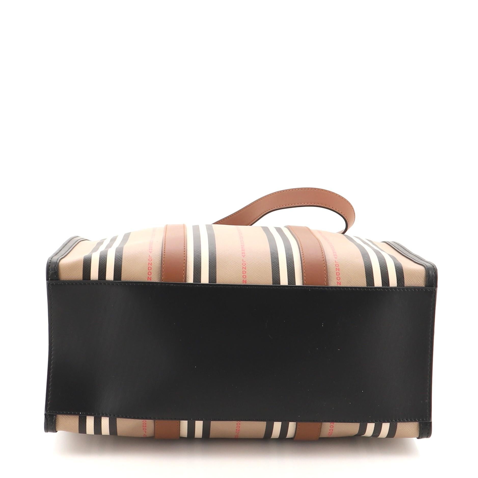 Burberry Portrait Tote Icon Stripe E-Leinwand Medium für Damen oder Herren