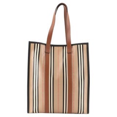 Burberry Portrait Tote Icon Stripe E-Canvas Medium