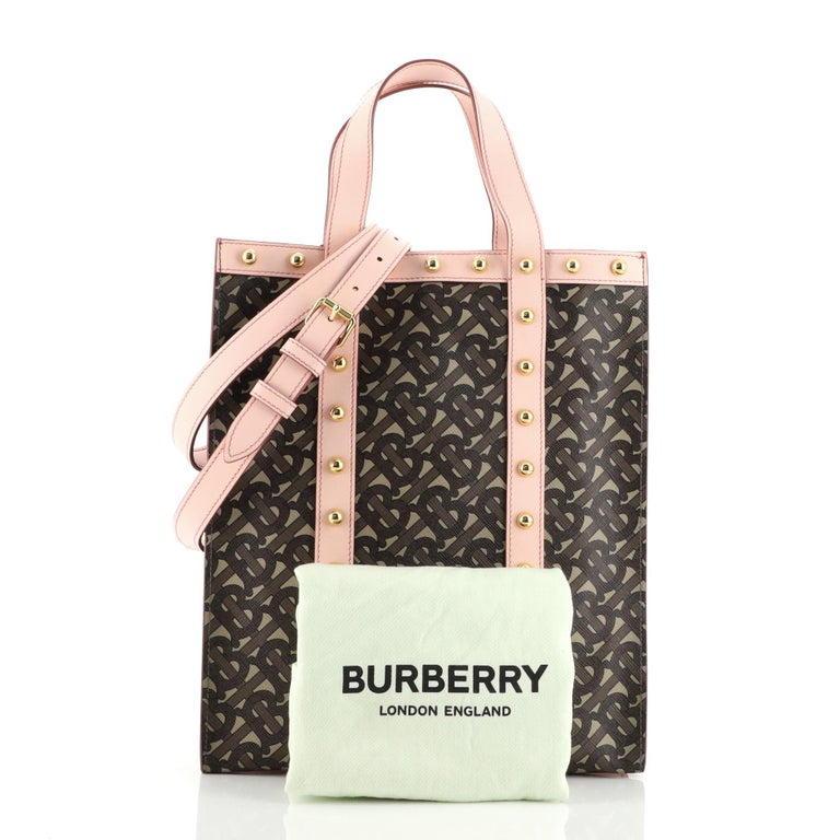 Burberry handbag in e-canvas with monogram print