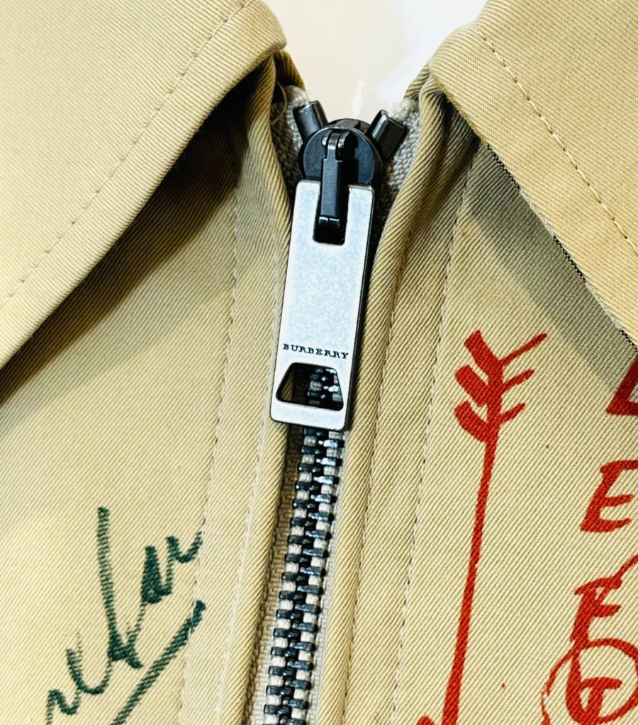 Men's Burberry Postcard Print Cotton Harrington Jacket