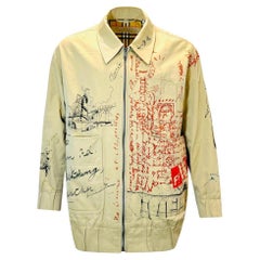 Burberry Postcard Print Cotton Harrington Jacket