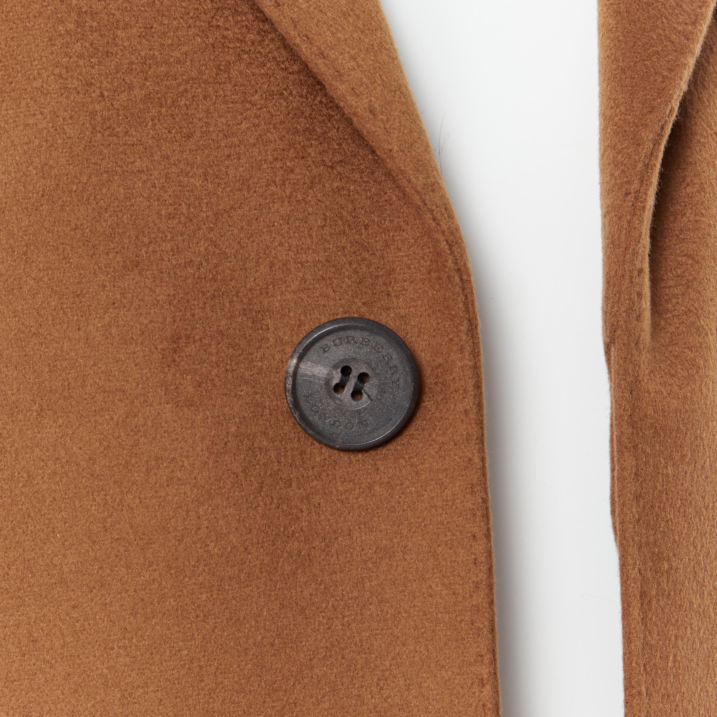 BURBERRY PRORSUM 100% cashmere camel brown tailored coat EU44 XS 2