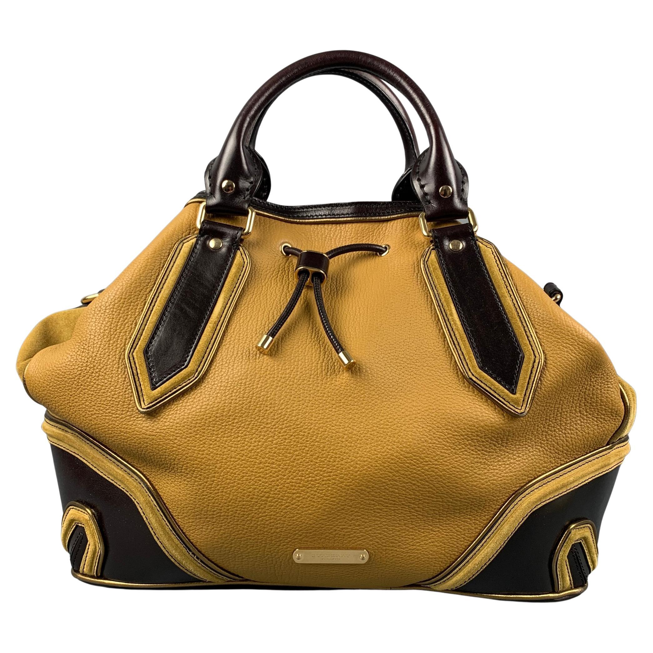 BURBERRY PRORSUM Amber Dark Brown Earlsburn Leather Satchel Bag For Sale at  1stDibs
