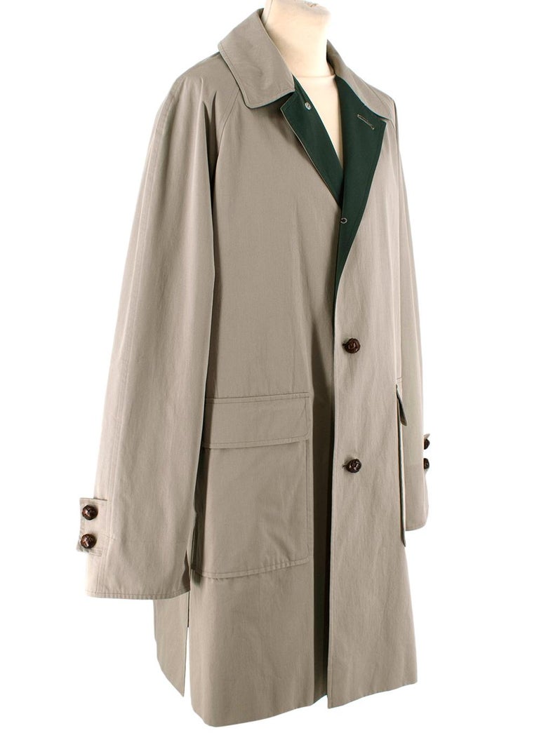 Burberry Prorsum Archive Inspired Cotton Gabardine Car Coat - US 12 For Sale  at 1stDibs