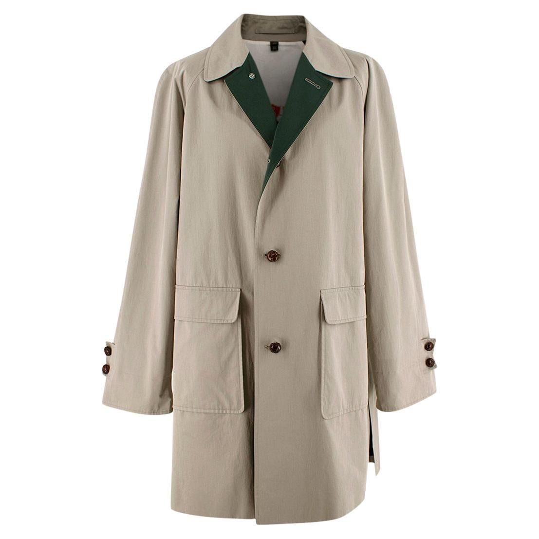 Burberry Prorsum Archive Inspired Cotton Gabardine Car Coat - US 12 For Sale  at 1stDibs