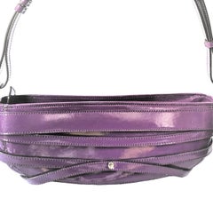 Burberry Prorsum Beetroot Bridle Patent Structured Hard Saddle Bag