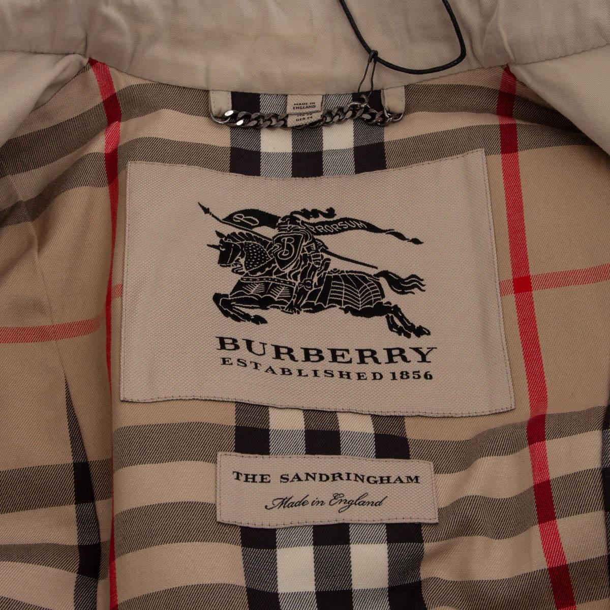 Beige BURBERRY PRORSUM beige cotton THE SANDRINGHAM TRENCH Jacket 6 XS