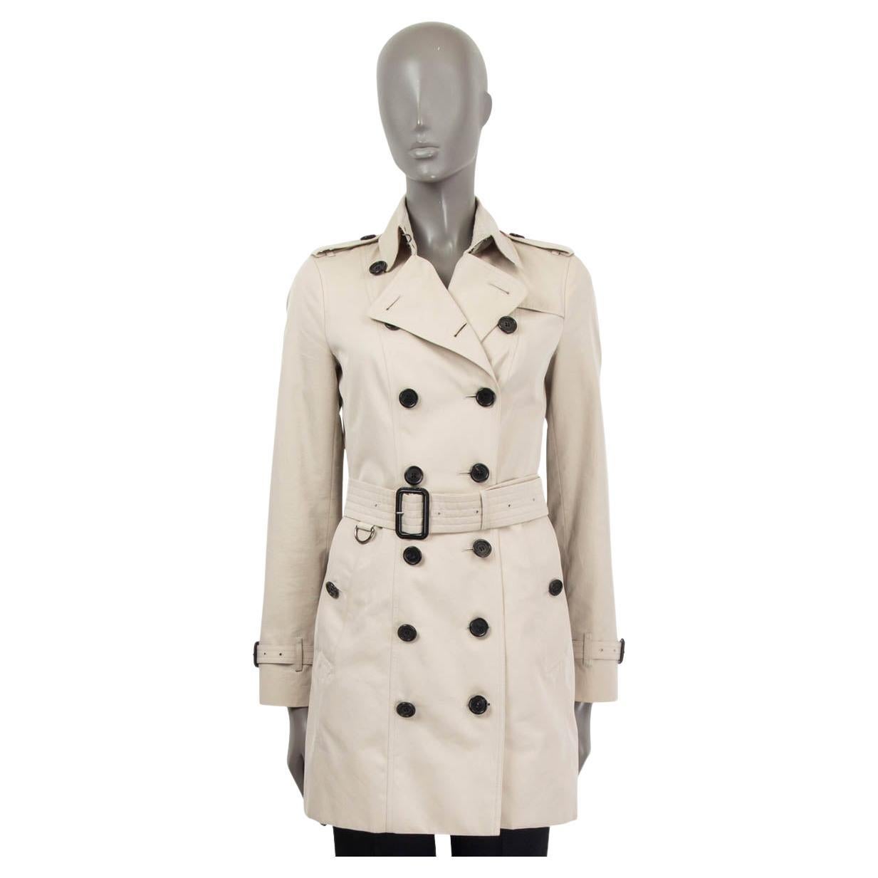 BURBERRY PRORSUM beige cotton THE SANDRINGHAM TRENCH Jacket 6 XS For Sale  at 1stDibs
