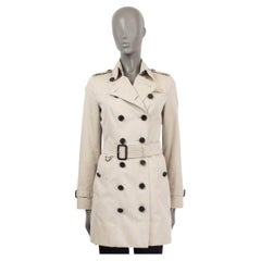 BURBERRY PRORSUM THE SANDRINGHAM TRENCH Veste en coton beige, Taille 6 XS