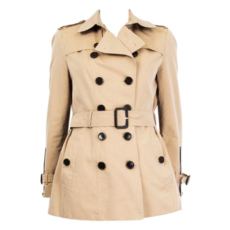 BURBERRY PRORSUM beige cotton Trench Coat Jacket 10 M at 1stDibs