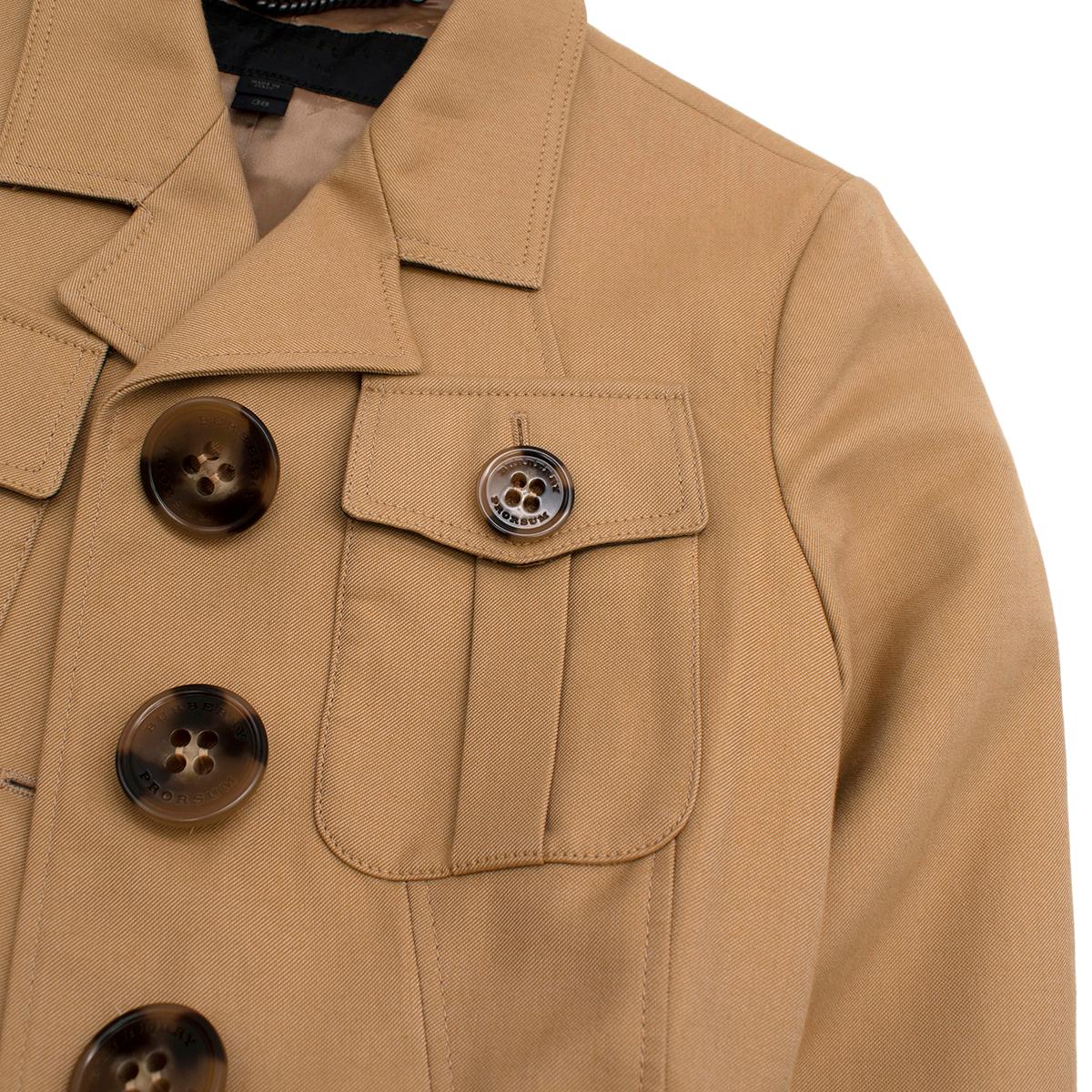 Burberry Prorsum Beige Tailored Safari Jacket - US size 2 In Excellent Condition In London, GB