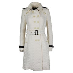 Burberry Prorsum Belted Double Breasted Boucle Wool Blend Trench Coat It 44 Uk