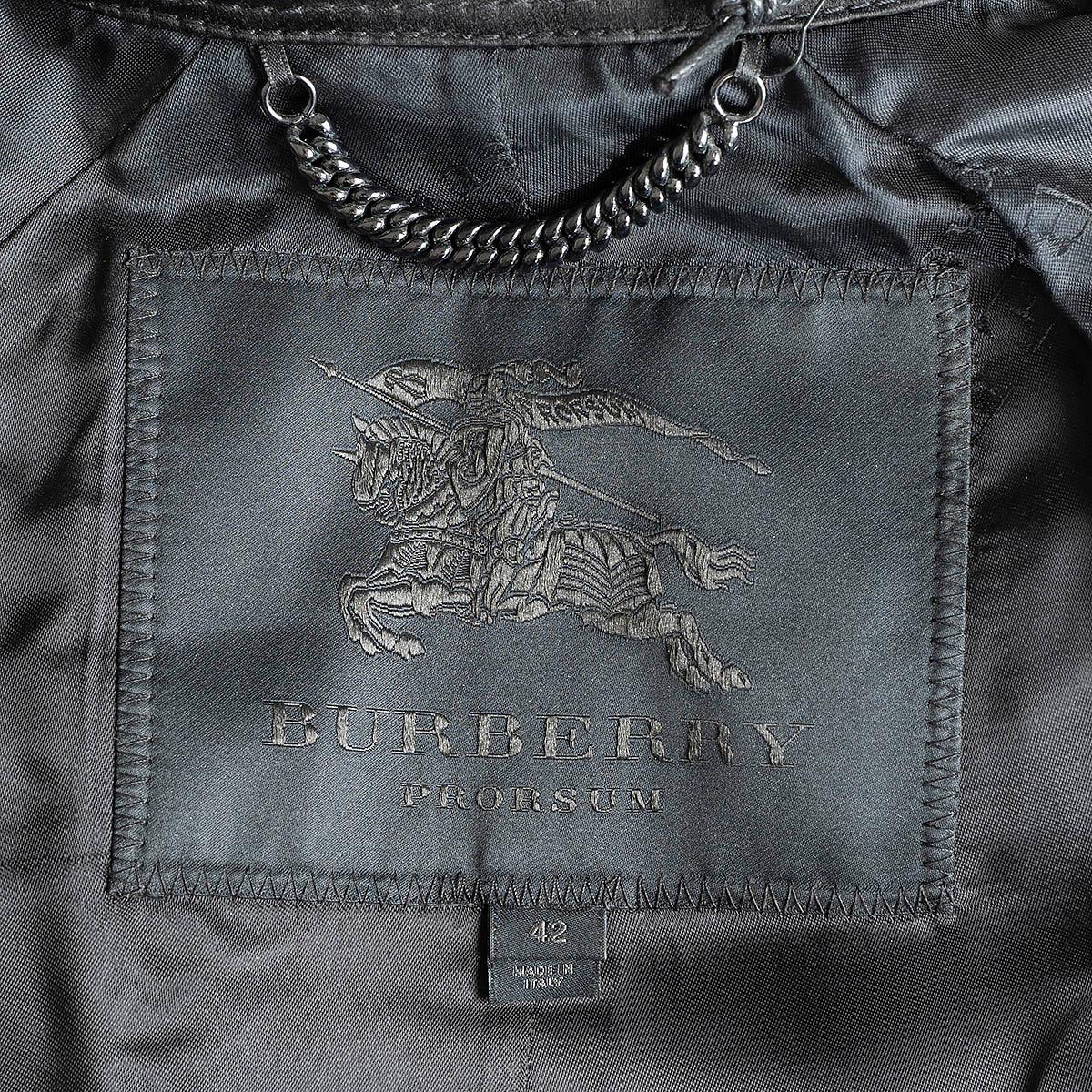 BURBERRY PRORSUM black 2013 DOUBLE DUCHESSE CAPED TRENCH Coat Jacket 42 M For Sale 4