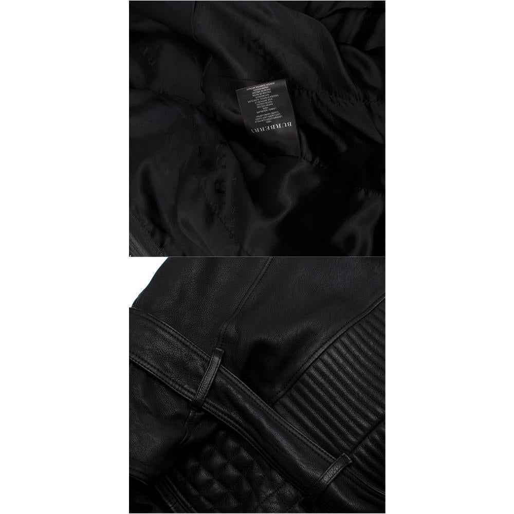 Burberry Prorsum Black Belted Biker Jacket - US Size 6 4