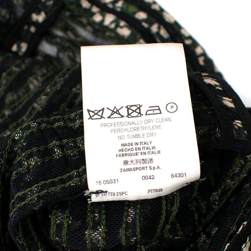 Women's Burberry Prorsum Black/Forest Green Silk Blend Mini Dress - Estimated Size S For Sale