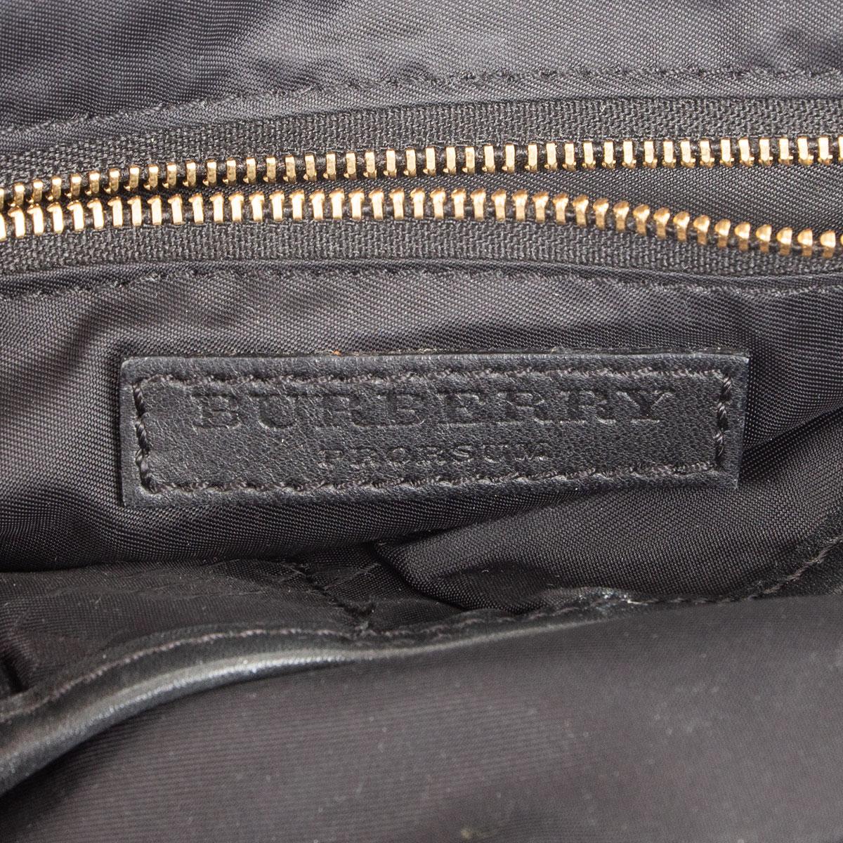 Black BURBERRY PRORSUM black leather WILBUR Tassel Cross Body Bag