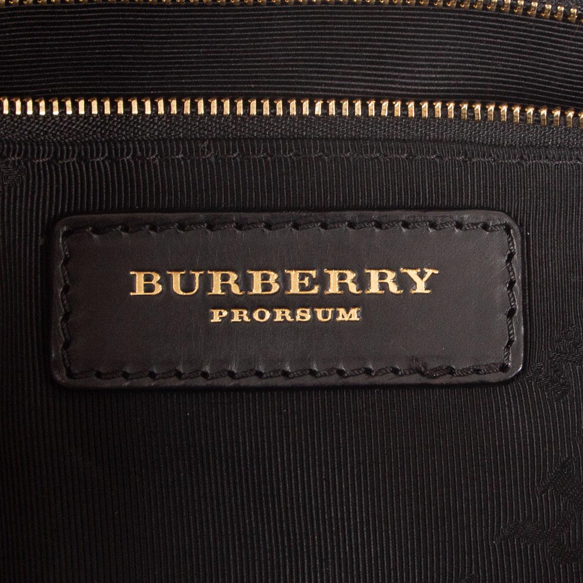 Black BURBERRY PRORSUM black orange VELVET MILVERTON MEDIUM Bowling Bag