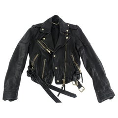 Burberry Prorsum Black Runway Moto Motorcycle 59burz1009 Jacket