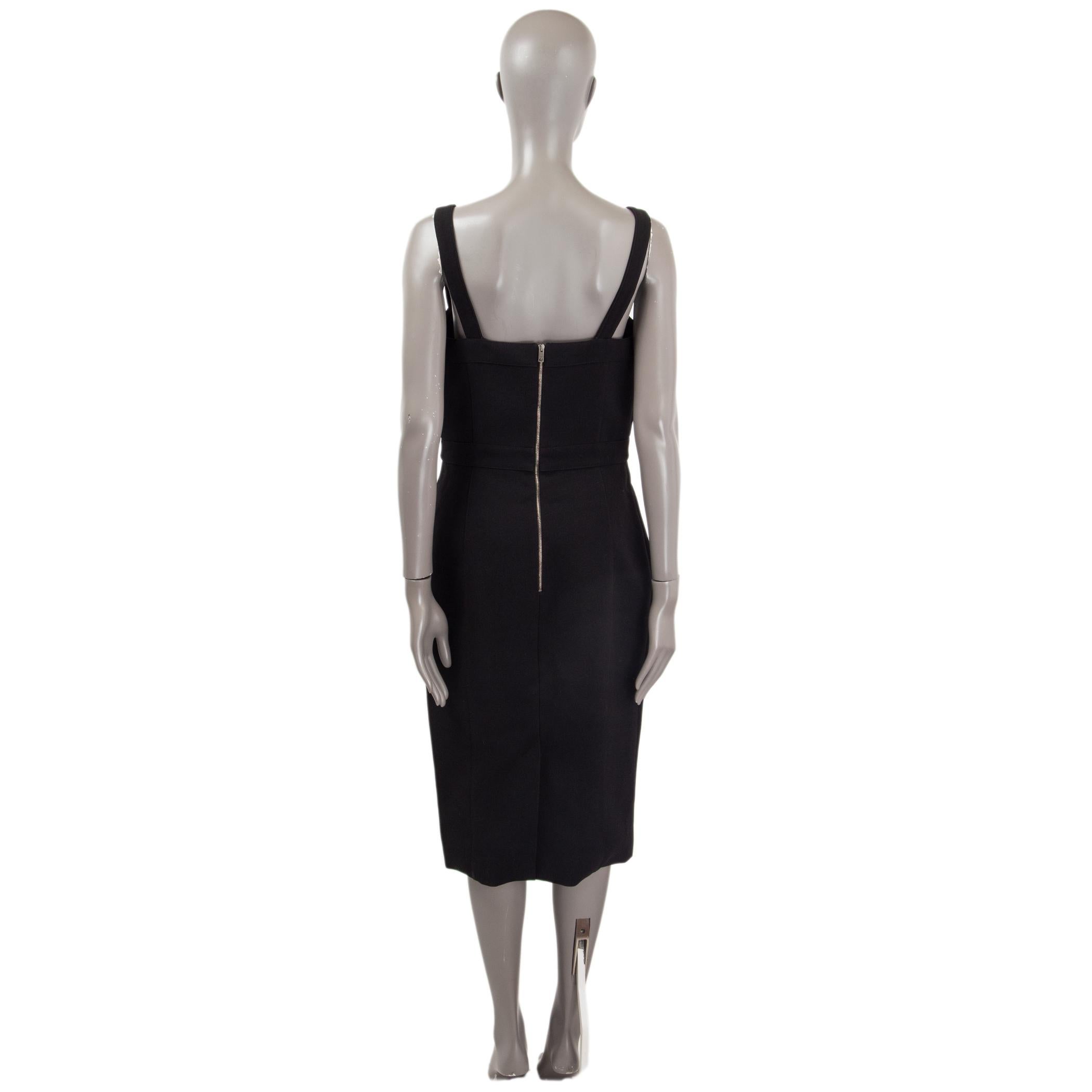 BURBERRY PRORSUM black SLEEVELESS BUSTIER SHEATH Dress M In Excellent Condition For Sale In Zürich, CH