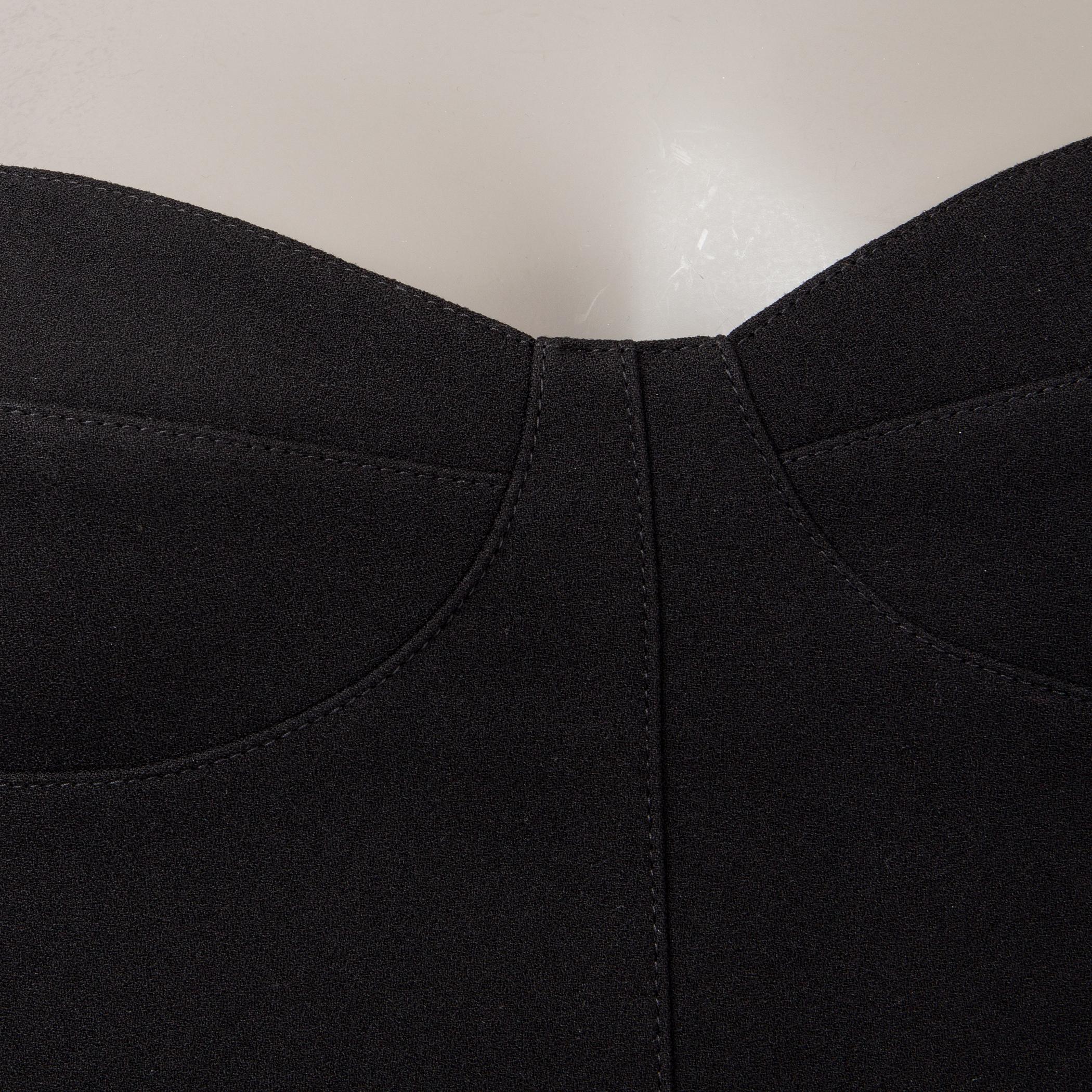 BURBERRY PRORSUM black SLEEVELESS BUSTIER SHEATH Dress M For Sale 1