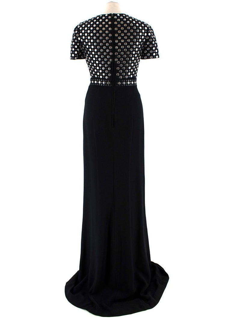 Burberry Prorsum Black Studded Gown - Size US 2 at 1stDibs | burberry gown, burberry  black dresses, burberry evening dresses