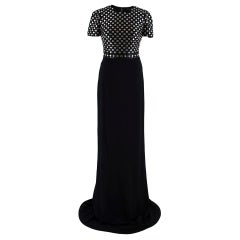 Burberry Prorsum Black Studded Gown - Size US 2