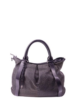Burberry Prorsum black studded leather Knight satchel bag