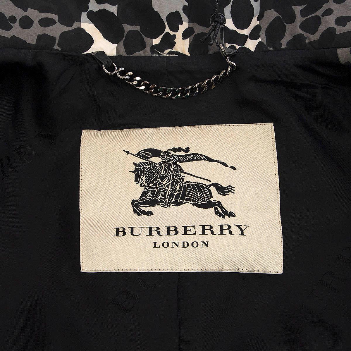 Women's BURBERRY PRORSUM black taupe CHEETAH CROPPED Jacket S/M For Sale