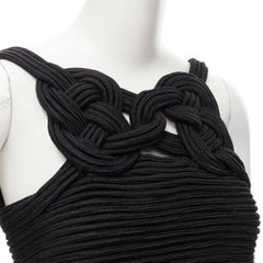 BURBERRY PRORSUM black wishing knot bandeau silk cocktail dress IT38 S