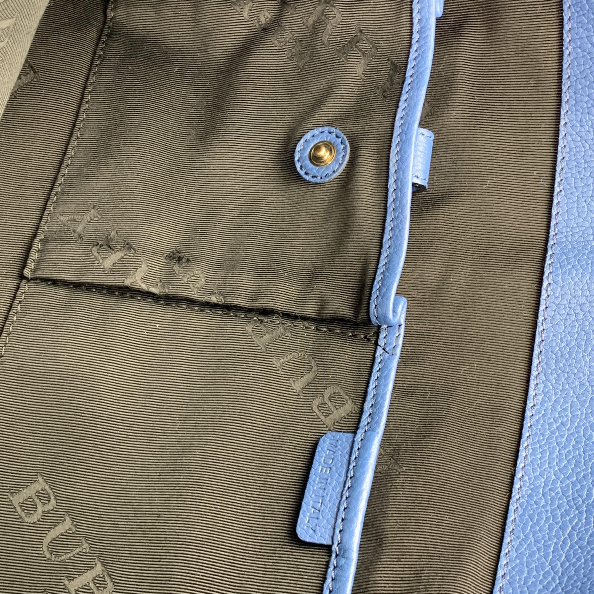 BURBERRY PRORSUM Blue Pebbled Leather Spring 2015 EVERYDAY SATCHEL Bag 7