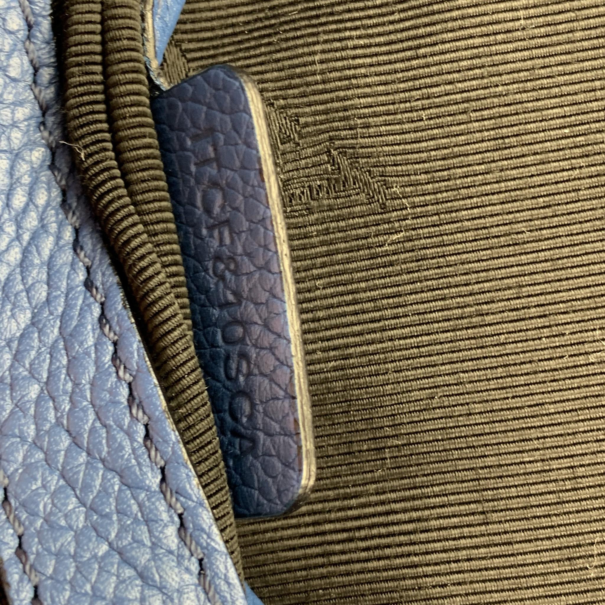 BURBERRY PRORSUM Blue Pebbled Leather Spring 2015 EVERYDAY SATCHEL Bag 8