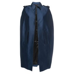 Burberry Prorsum Blue Satin Cape 