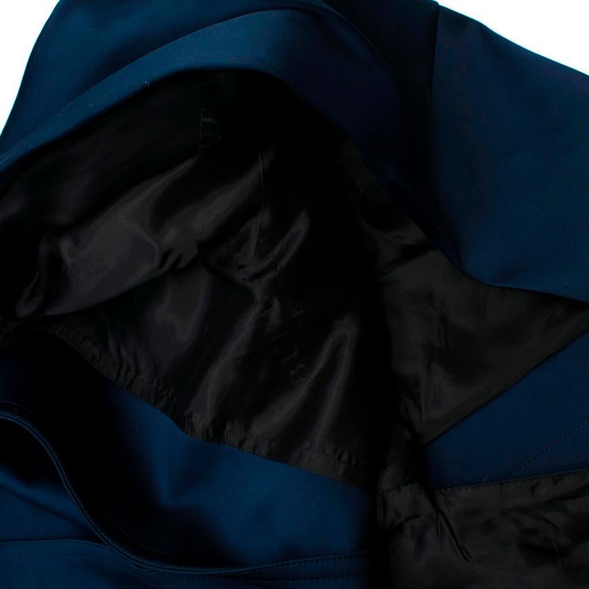 Burberry Prorsum Blue Satin Cocoon Trench Coat L  1