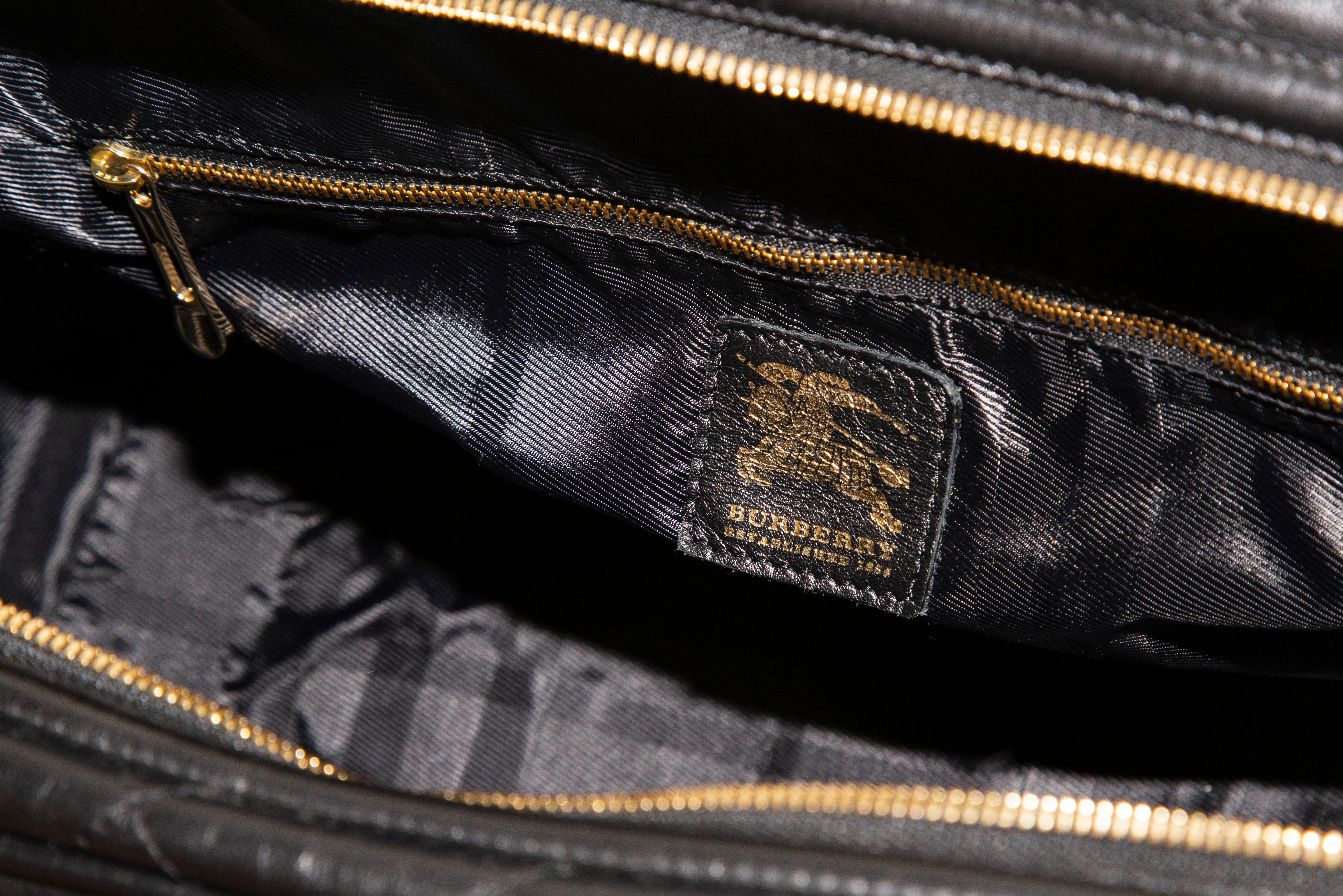 Bolso Burberry Prorsum Brit En Piel Acolchado Negro en venta 5