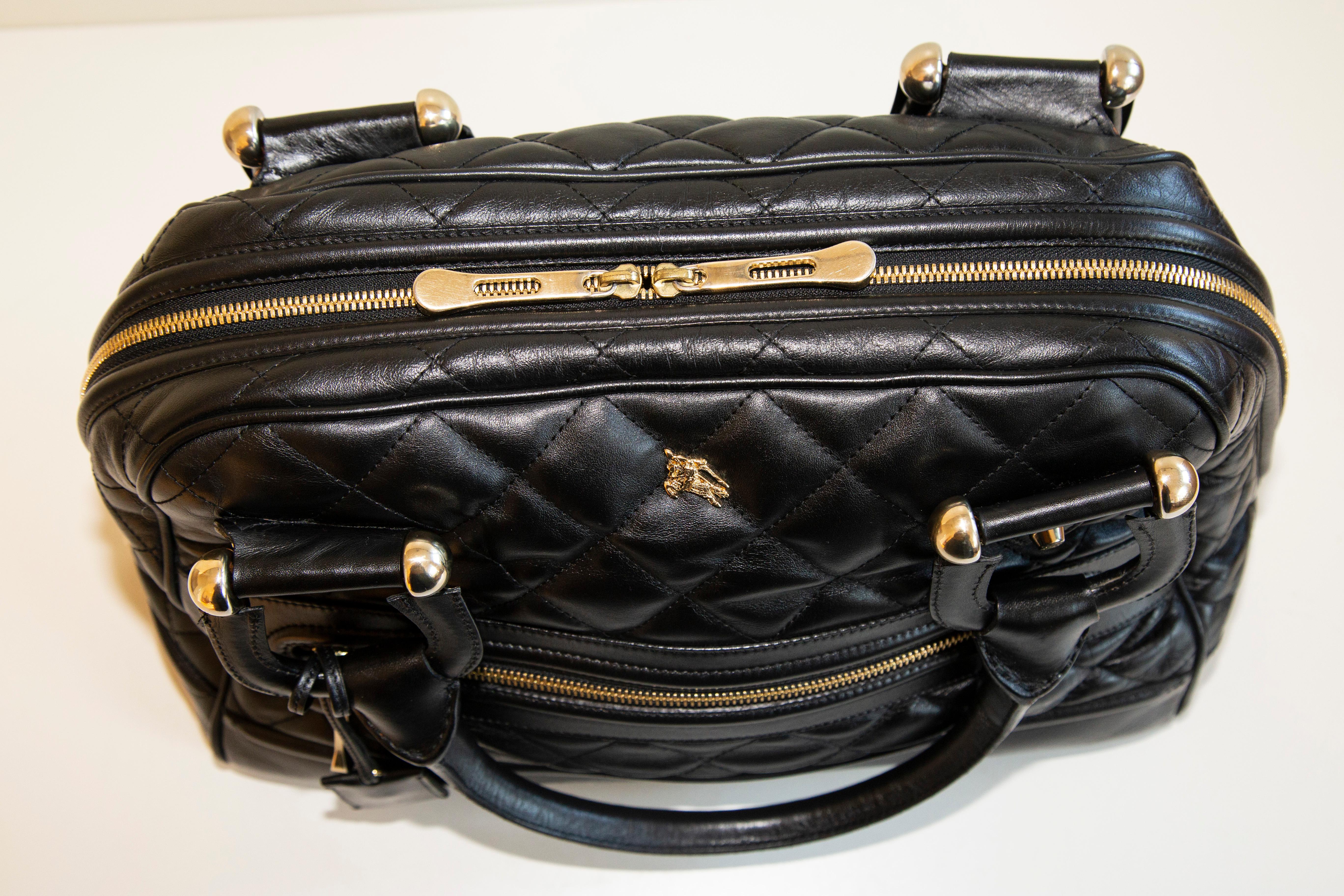 Femenino o masculino Bolso Burberry Prorsum Brit En Piel Acolchado Negro en venta