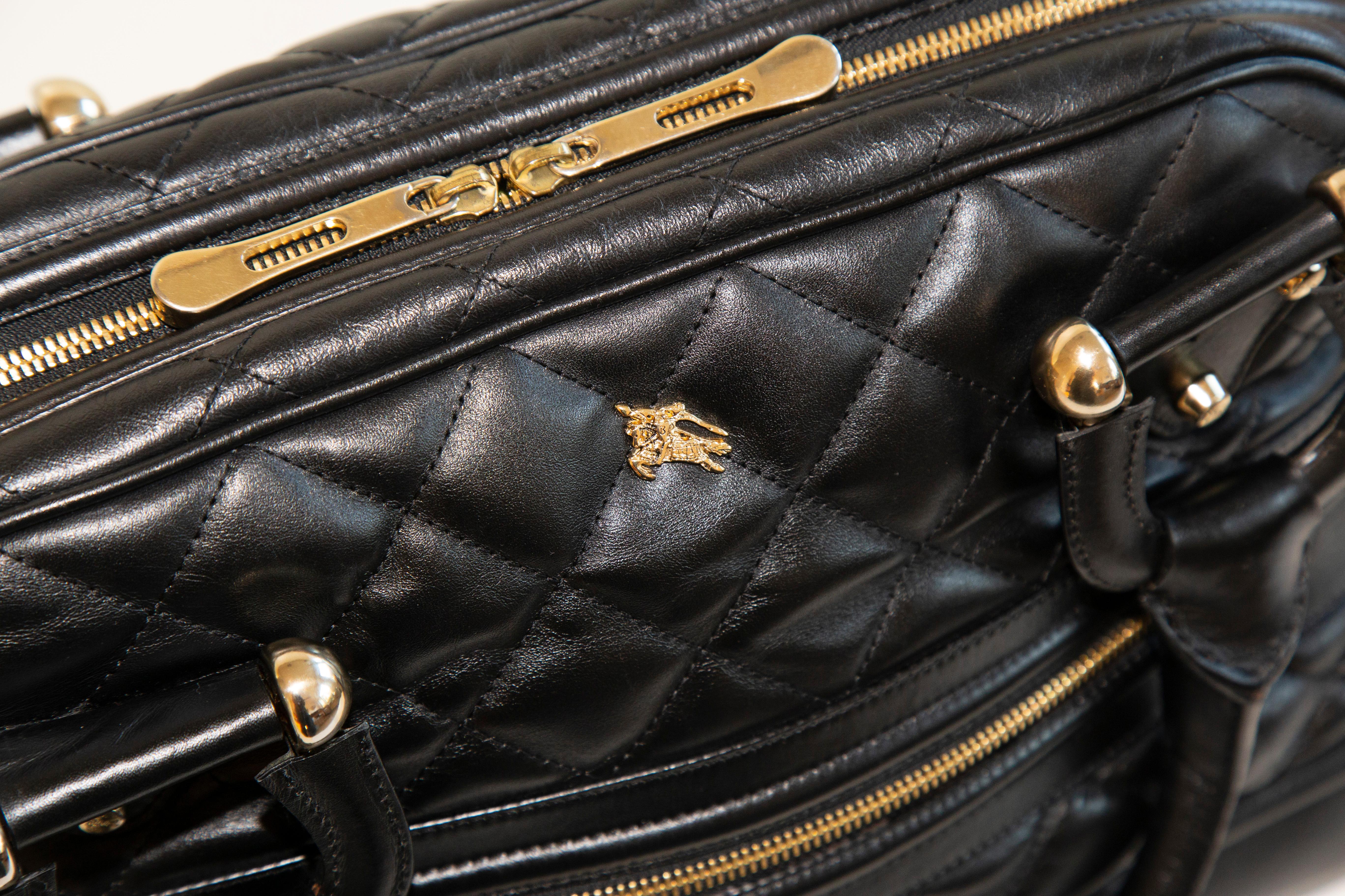 Bolso Burberry Prorsum Brit En Piel Acolchado Negro en venta 2
