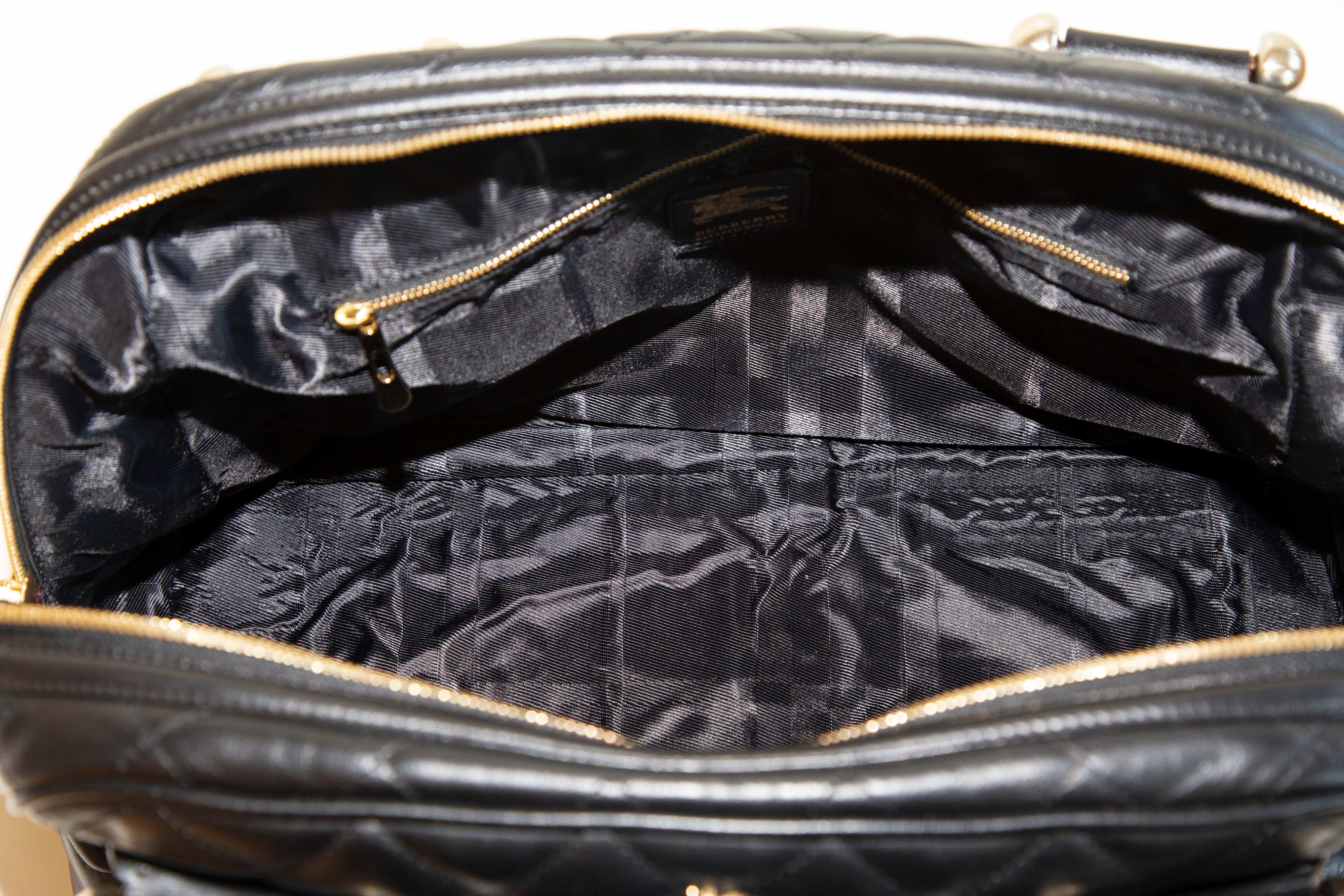 Bolso Burberry Prorsum Brit En Piel Acolchado Negro en venta 3