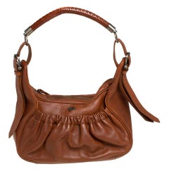 Burberry Prorsum Brown Leather Front Pocket Hobo