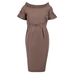 Burberry Prorsum Vestido sin hombros marrón Talla M
