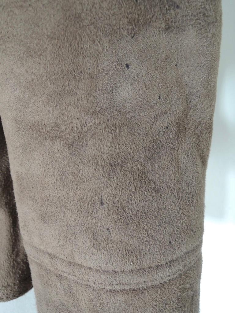 Chaqueta de moto Burberry Prorsum de ante y piel de oveja marrón 6