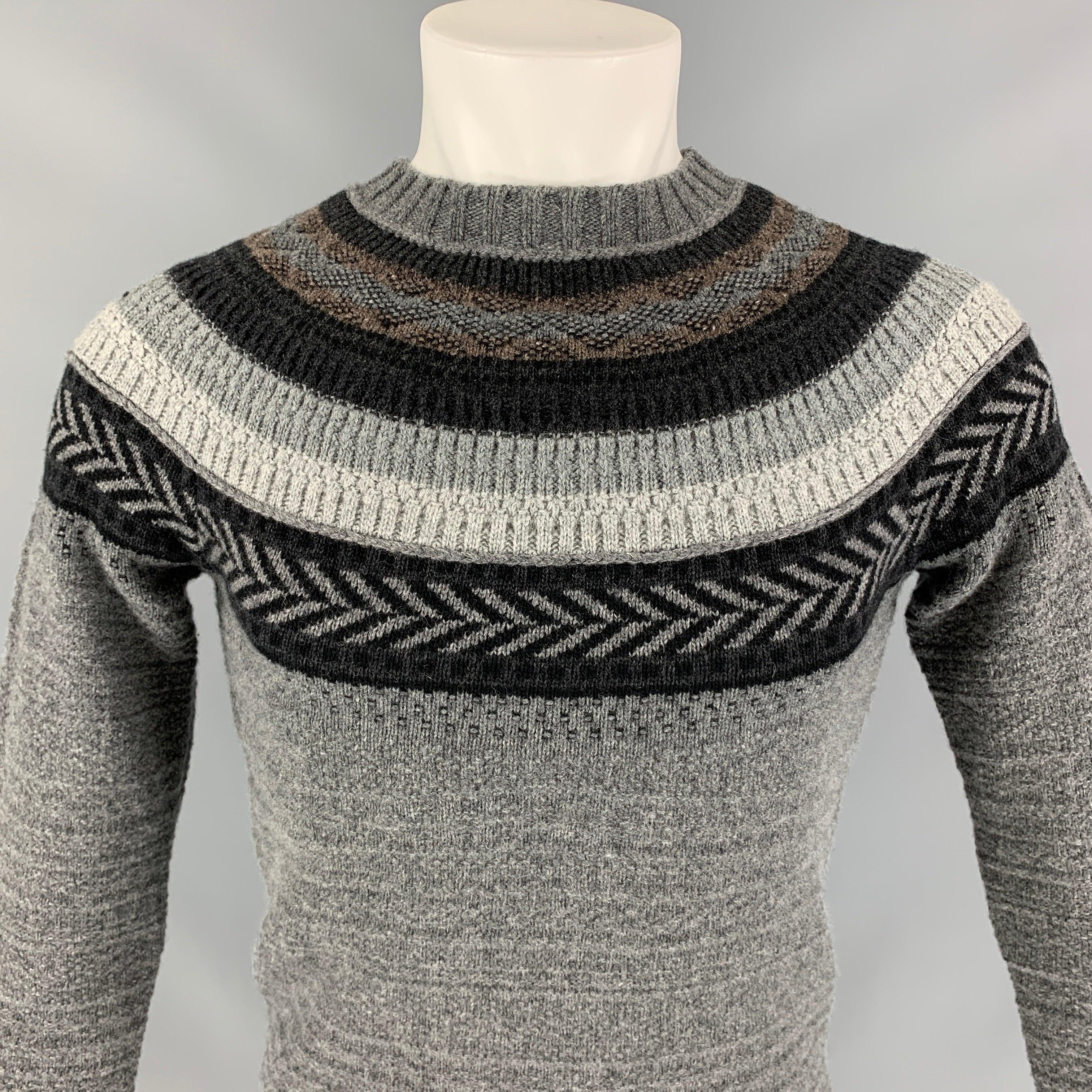 BURBERRY PRORSUM by Christopher Bailey Fairisle Lambswool / Cashmere Sweater In Good Condition In San Francisco, CA