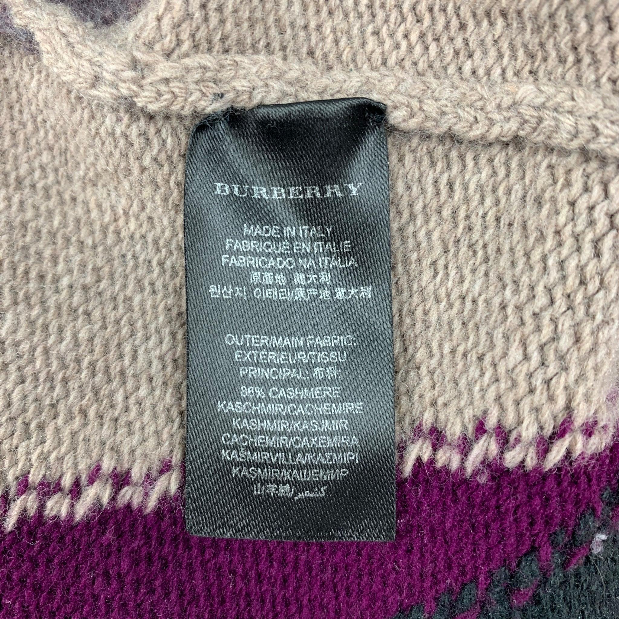 BURBERRY PRORSUM by Christopher Bailey Multi-Color Cashmere Cowl Neck Sweater 1
