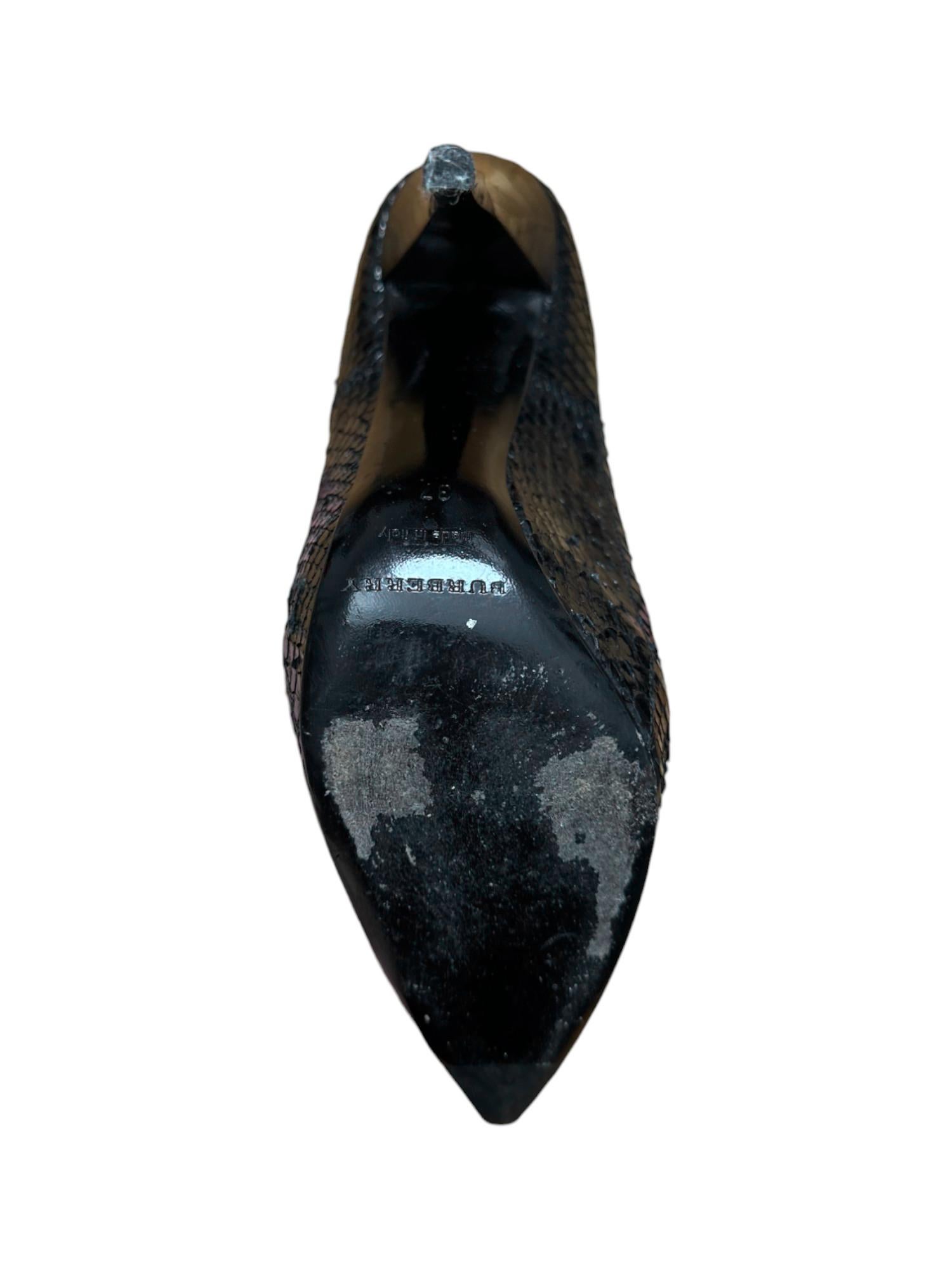 Burberry Prorsum by Christopher Bailey S/S 2011 - Talons en cuir et python Pour femmes en vente